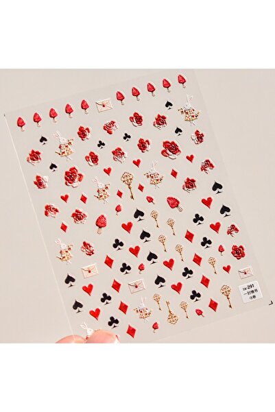 choice2 NAILFYOU 1pcs TA291 1PCS 5D Fashion Poker Design Nail Art Stickers Ka...
