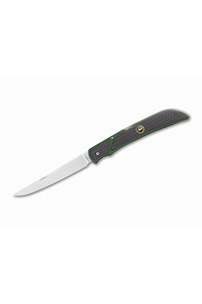 OEM Cutit pliabil Outdoor Edge Fish & Bone, 289mm, cu husa nylon, negru/argintiu