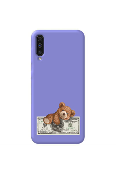 Other Samsung A70 Money Style Purple Colored Silicone TPU Θήκη