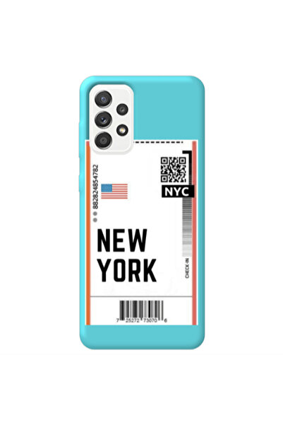 Other Samsung A52 New York NYC Turquoise Colored Silicone TPU Θήκη