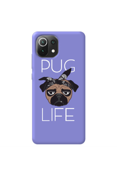 Other Xiaomi Mi 11 Lite Pug Life Purple Colored Silicone TPU Θήκη