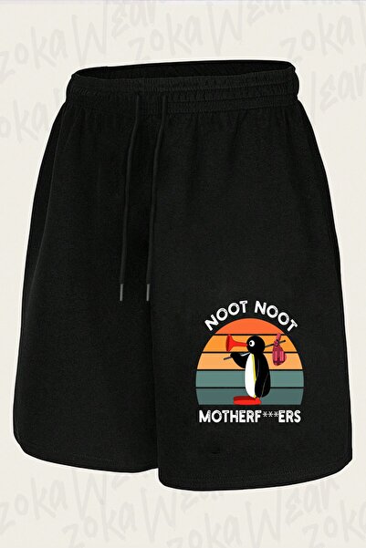 ZOKAWEAR Unisex Motherf Pingu Shirt Pingu Design Printed Shorts