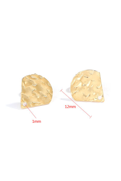 Choice11 Z756-G5 10Pcs Gold Plated Stainless Steel Geometric Earring Posts St...
