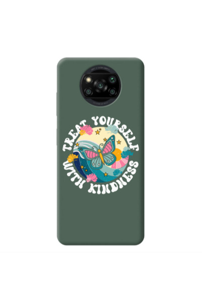 Other Xiaomi Poco X3 Pro Kindless Yourself Dark Green Colored Silicone TPU Θήκη