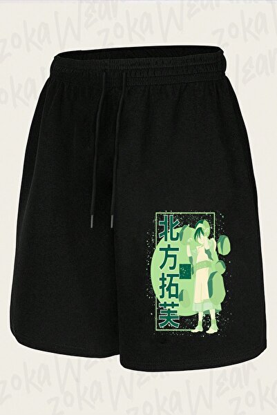 ZOKAWEAR Unisex Avatar the Last Airbender Toph Kanji Design Printed Shorts