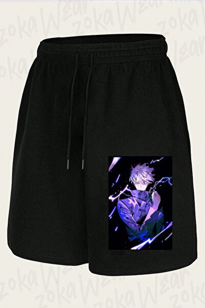 ZOKAWEAR شورت مطبوع بتصميم Jujutsu Kaisen Satoru Gojo (sensei3) للجنسين