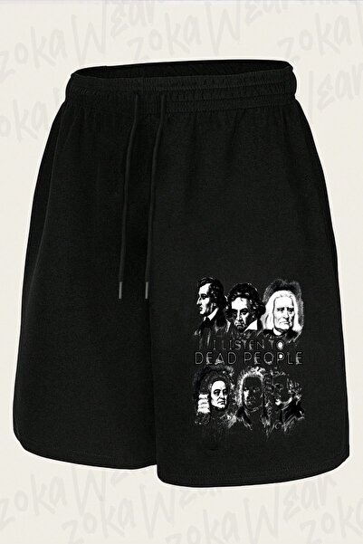 ZOKAWEAR Unisex I Listen to Dead People Music Design Printed Shorts