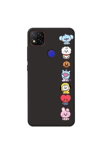 Other Xiaomi Redmi 9c Lovely animals Black Colored Silicone TPU Θήκη