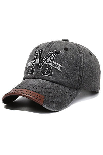 Choice3 56cm-60cm Black Hot Sale Unisex Baseball Cap M Letter Embroidery Dad ...