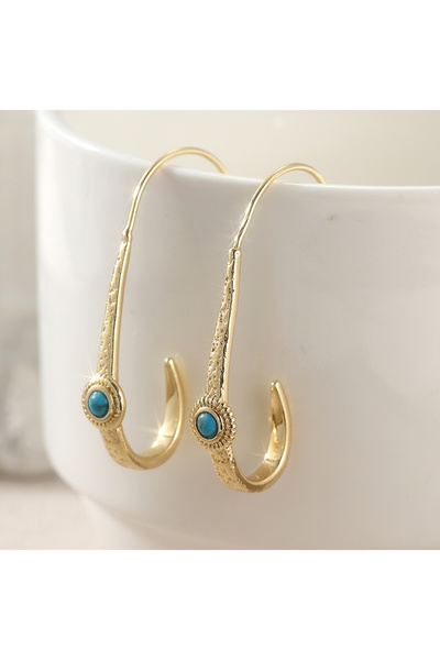 Choice A732-1 Simple Stylish Gold Plated Geometric Hoop Earrings Suitable For...