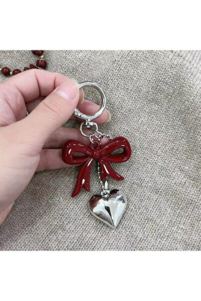 choice2 longbow Cute Spring Buckle Red Love Key Chain Acrylic Fashion Bow Pen...
