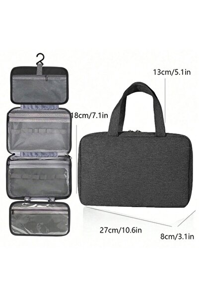 Choice1 Black Large Waterproof Hanging Hook Toiletry Bag Large Folding Handba...