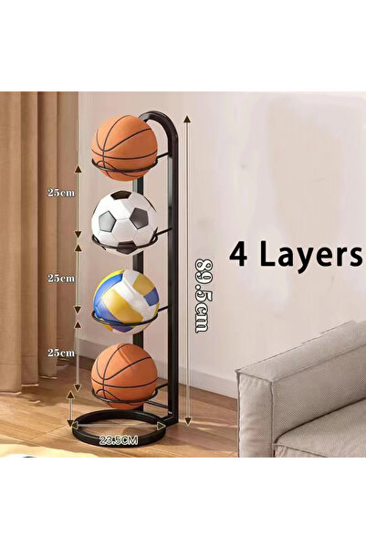 Choice1 Black-4layers 2/3/4/5Layers Basketball Storage Rack Indoor Children B...