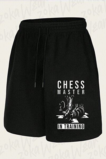 ZOKAWEAR Unisex Chess Master in Training Chess Design Printed Shorts