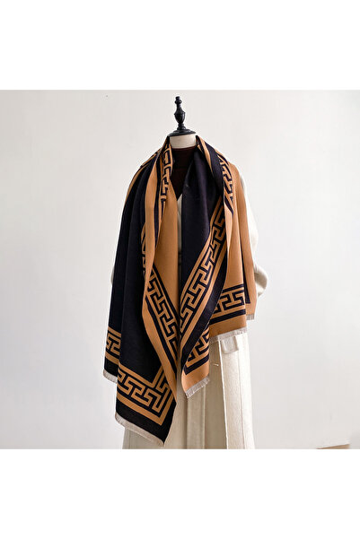 Choice3 Brown Women Geometry Print Pashmina Shawl Warm Cashmere Scarves Luxur...