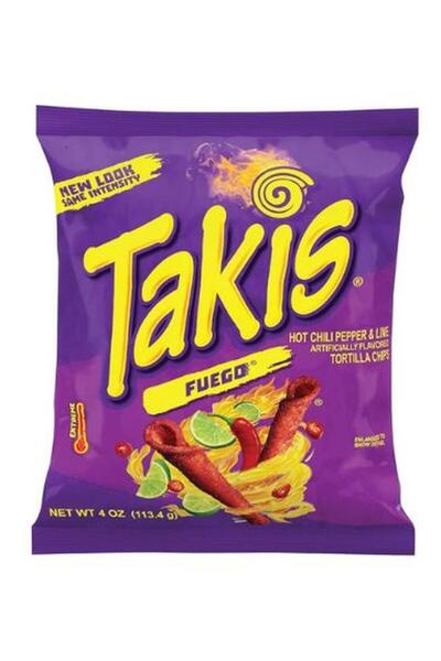 Generic Brand Fuego Hot Chilli Pepper & Lime Tortilla Chips 113.4g