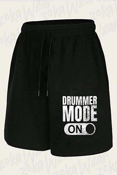 ZOKAWEAR شورت مطبوع بتصميم Drummer Mode On للجنسين