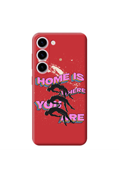 Other Samsung S23 Plus Home Is Where Red Colored Silicone TPU Θήκη