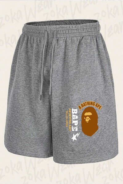 ZOKAWEAR Unisex Bape Star King Tasarım Baskılı Şort