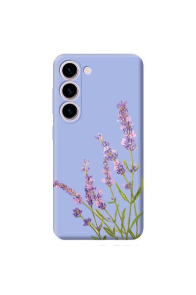 Other Samsung S23 Flowers 8 Light Purple Colored Silicone TPU Θήκη