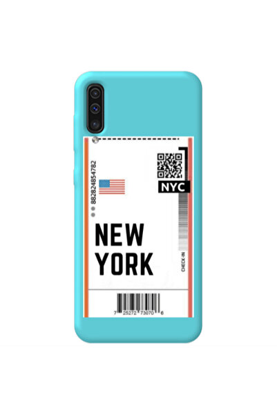 Other Samsung A70 New York NYC Turquoise Colored Silicone TPU Θήκη