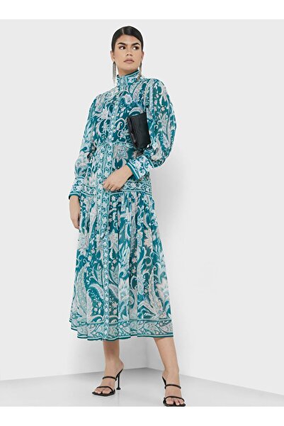 ELLA Paisley Print Midi Dress