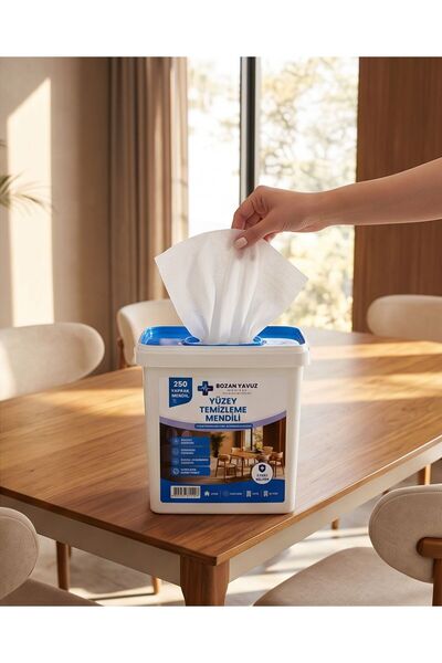Bozan Yavuz Medical Sağlık Ürünleri Wet Surface Cleaning Bucket 250Pcs Economical Wipes for All Surfaces