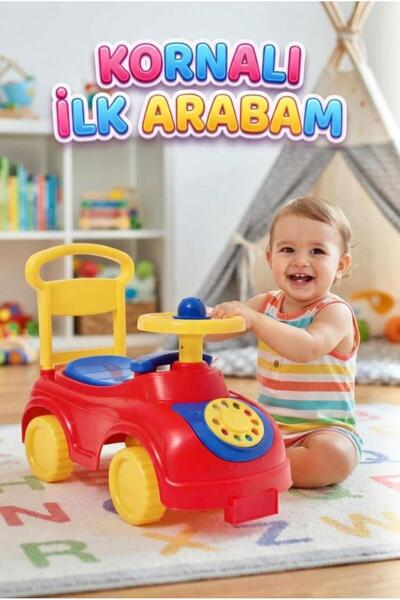 Tıfıl Toys Speedy Kornalı İlk Adım Arabası ve Çocuk Yürüteci - 2'si 1 Arada 2...