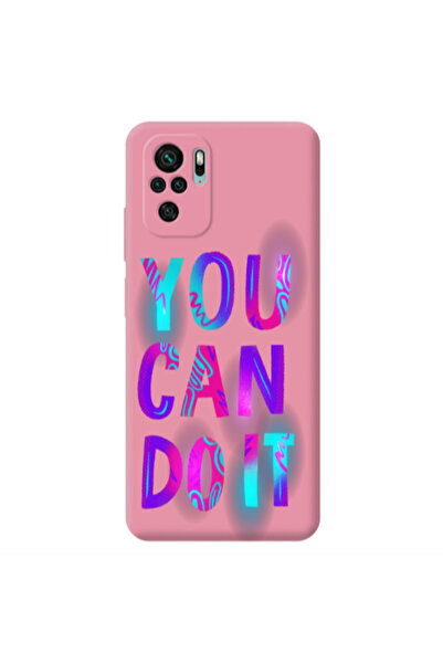 Other Xiaomi Redmi Note 10S You Can Doit Pink Colored Silicone TPU Θήκη