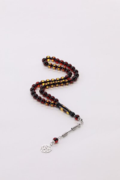 Devallo Plus Men's 45-Bead Rosary - Shiny Red and Honey Gradient with Luxurio...