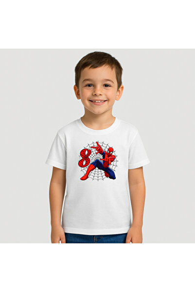Fruit of the loom Tricou copii Spider Man - 8 ani 100% Bumbac