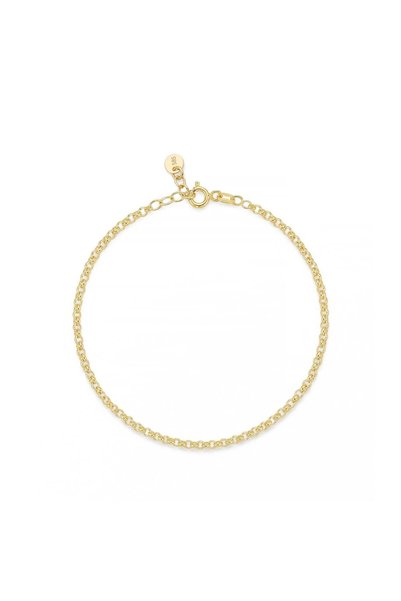 Duyum Gold İnce Loop Altın Bileklik 14 Ayar