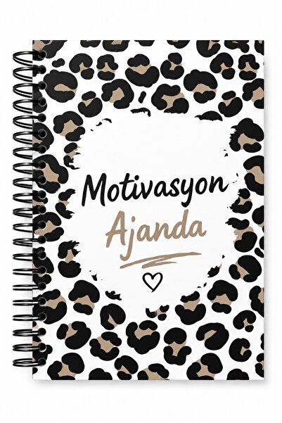 KROP Motivasyon Ajandam SİYAH KAHVE - Pastel Seri - Stickerlı - Tarihsiz - 16...