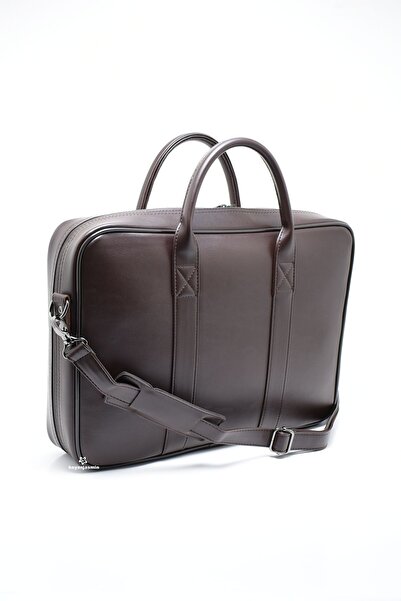 JANVIER Brown Unisex Laptop and Briefcase 15.6 - 16 Inch Compatible Multi-Com...