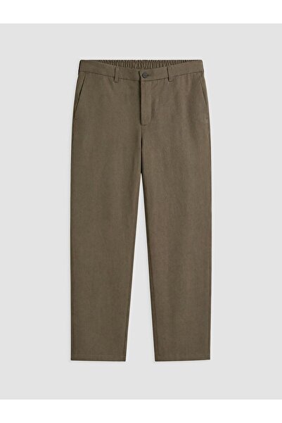LC Waikiki Southblue Brown Regular Fit 100% Linen Men's Trousers