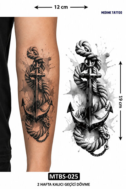medink tattoo 2 Hafta kalıcı Denizci Çapa model Geçici Dövme Sticker Tattoo