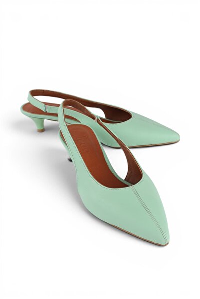 luuq shoes Harmony Genuine Leather Open-Back Heeled Shoes