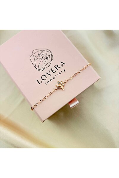 Lovera Jewellery 925 Ayar Gümüş Sertifikalı Rose Renk Hayat Ağacı Bileklik
