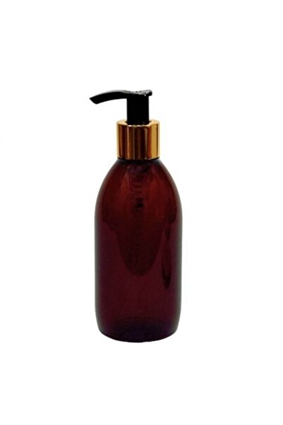 OEM Flacon cosmetic din sticlă chihlimbarie cu pompă dozatoare, 200ml