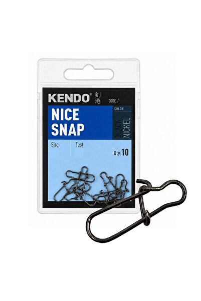 Kendo Nice Snap No:000 Siyah Nikel Balıkçı Klips (10'lu Paket)