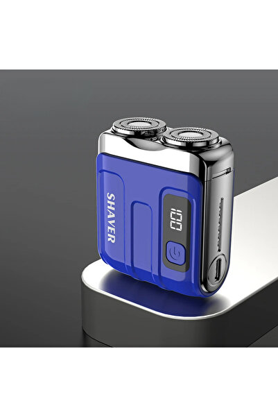 Choice6 blue Mini Electric Smart Shaver Household Car Shaver Digital Display ...