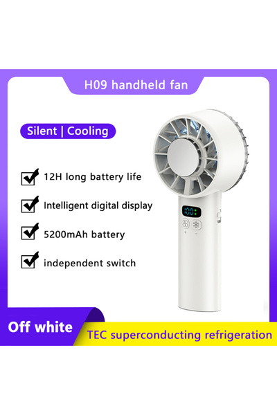 Choice1 مروحة محمولة صغيرة للاستخدام الخارجي H09-W مع شاشة LED وتبريد شبه موص...