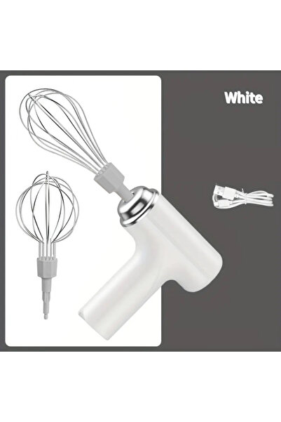 choice2 خلاط كهربائي محمول أبيض اللون - شحن عبر USB، لاسلكي، محمول، خفيف الوز...