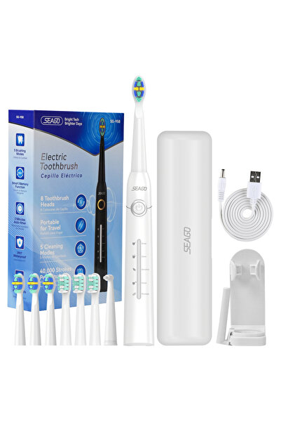 Choice SG-958F-White Seago Electric Toothbrush for Adults 5 Modes Smart Timer...