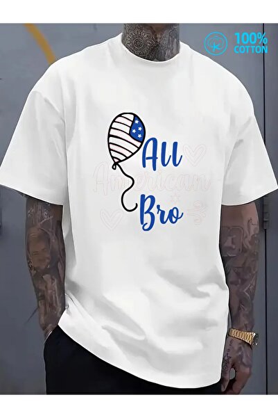 BASEPULSE American Balloon Bro T-shirt Men 180G 100% Cotton Top Graphic White...