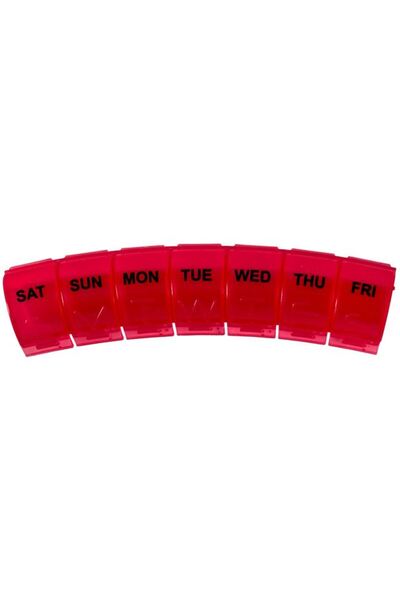 OEM Organizator pastile pentru 7 zile, compartimente practice, 15x4cm