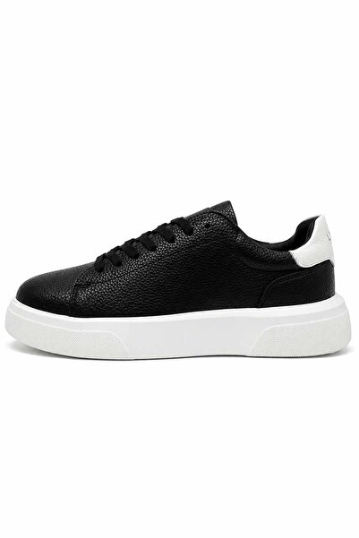 Lufian Erkek Sneaker Siyah Hakiki Deri Günlük Ayakkabı Rahat Yürüyüş Casual