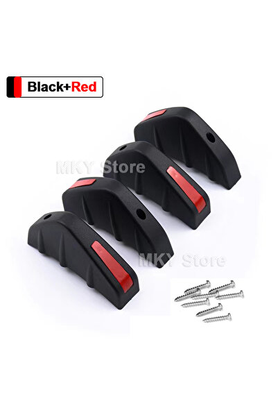 Choice Black Red 4pcs Universal ABS Car Modified Rear Bumper Diffuser Spoiler...