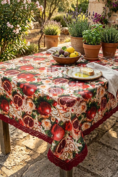 Çt Çeyizci Tekstil Τραπεζομάντηλο με ψηφιακή εκτύπωση 170x170 εκ. Ανθεκτικό σ...