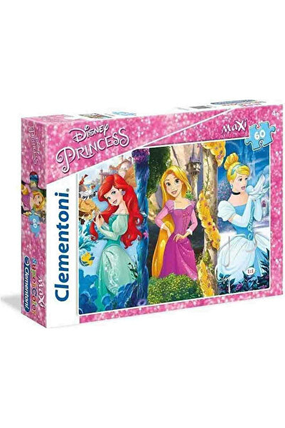 CLEMENTONI Puzzle pentru copii Prințese Disney, 4+ ani, 60 piese